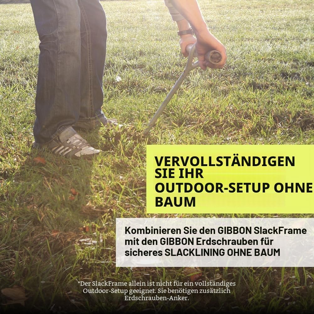 Gibbon Slacklines Slackframe, pulverbeschichtetes Metallgestell, Slackline-Gerüst für Slacklinen ohn