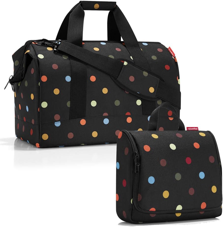 reisenthel allrounder L mit toiletbag XL und wahlweise mit extra Zugabe Reisetasche Waschtasche (dot