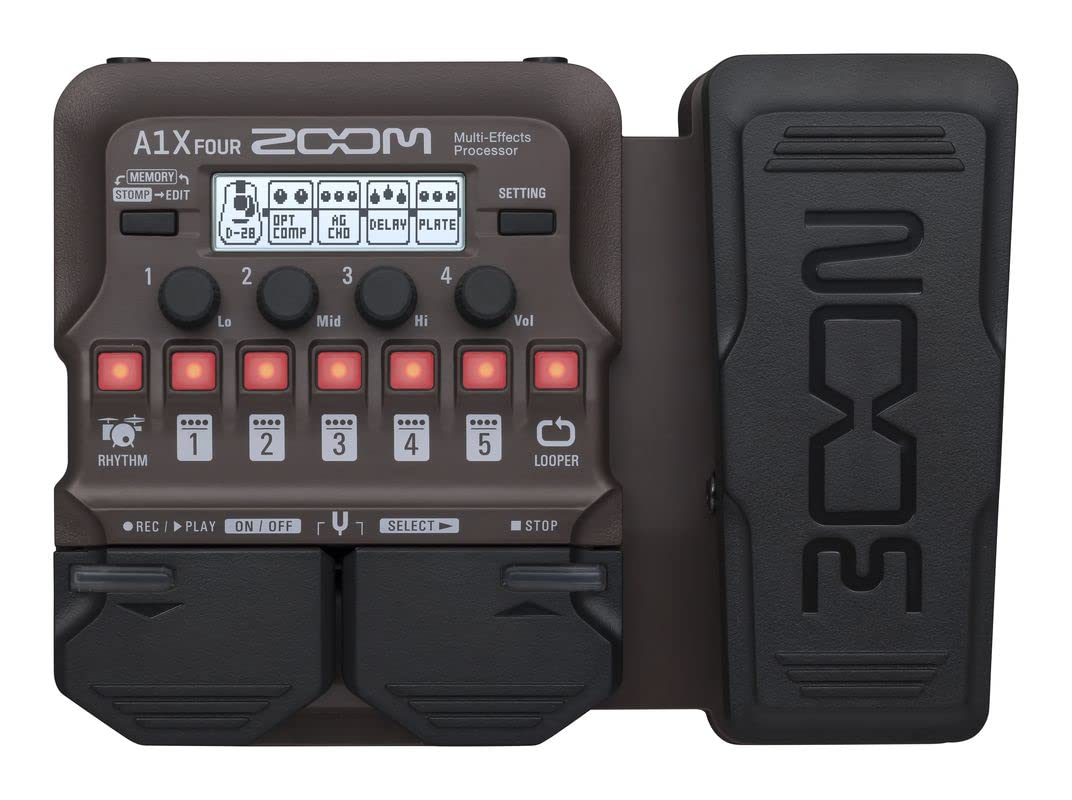 Zoom A1X FOUR Acoustic Guitar Multi-Effects Pedal Single, Single