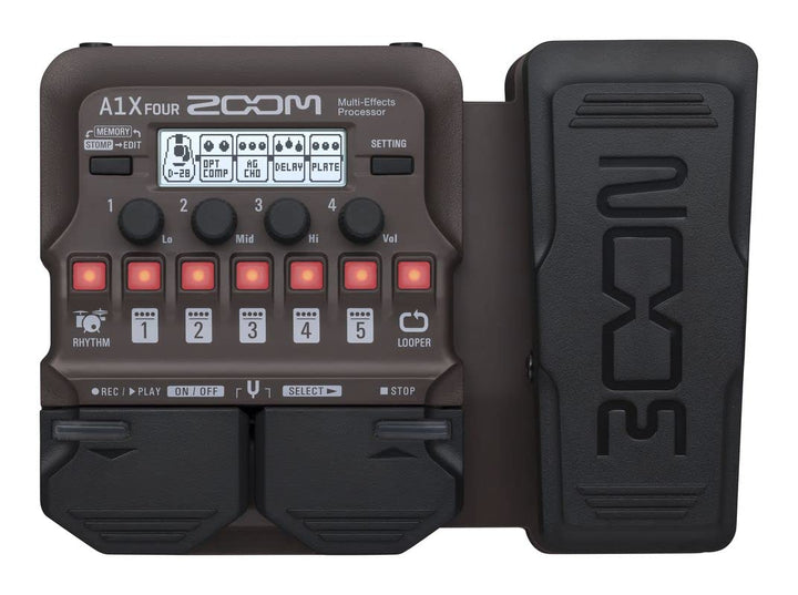 Zoom A1X FOUR Acoustic Guitar Multi-Effects Pedal Single, Single