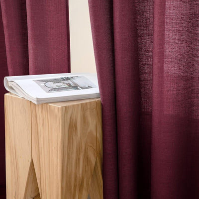 MIULEE 2er Set Voile Vorhang Sheer Leinenvorhang mit Ösen Transparente Unregelmässige Textur Gardine