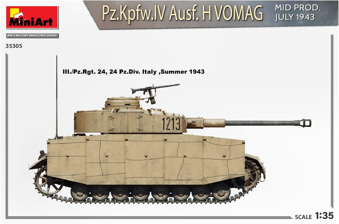 MiniArt MIN35305 1:35-Pz.Kpfw.IV AUSF H Vomag Mid Prod (Int Kit) Massstab Modell