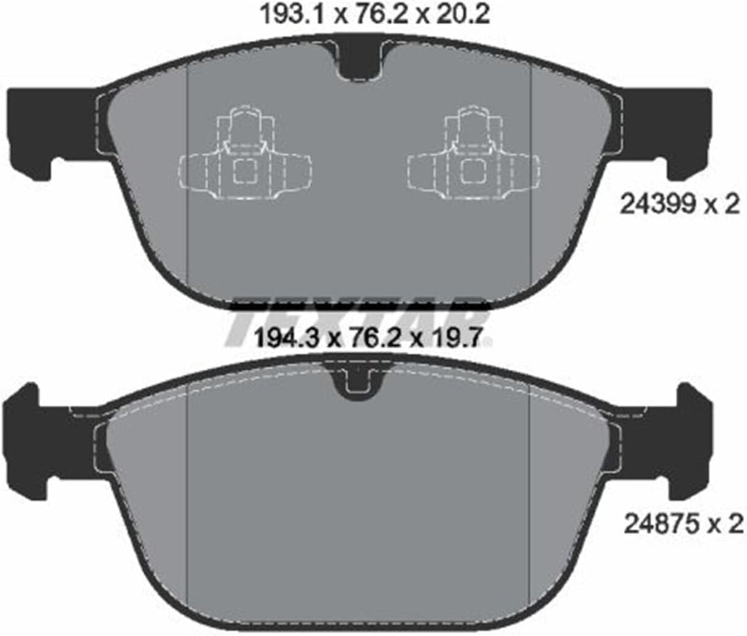 Textar 2439901 Bremsbelagsatz, Scheibenbremse