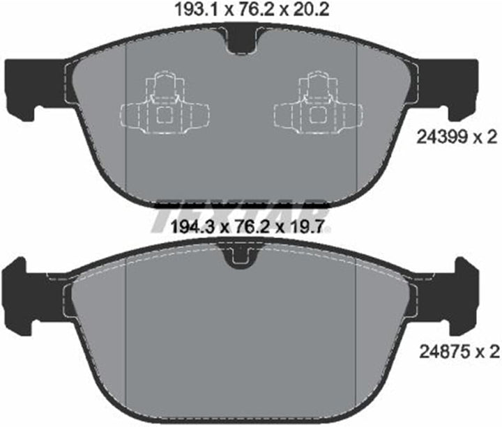 Textar 2439901 Bremsbelagsatz, Scheibenbremse
