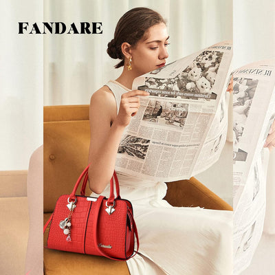 FANDARE Damen Handtasche Umhängetasche Frauen Schulterbeutel Shopper Tote Reise Henkeltasche Schulte