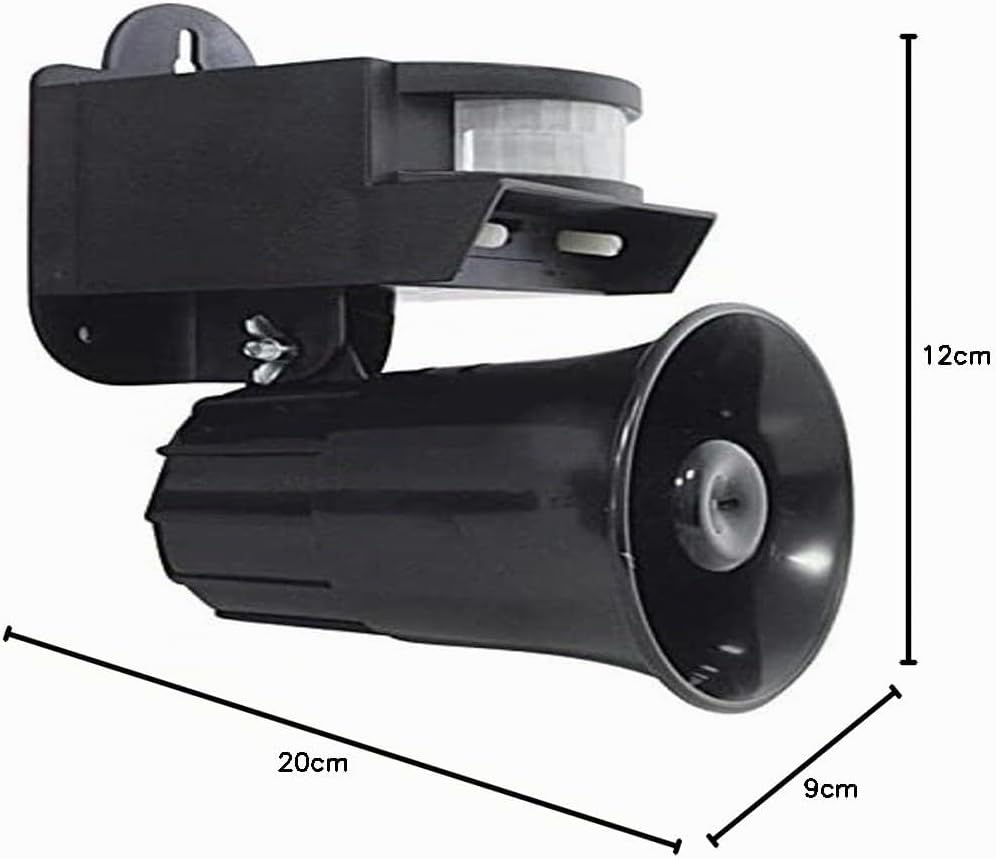 Blanko Vogelschreck Birdchaser mit Bewegungsmelder, Schwarz, 200 x 120 x 90 mm