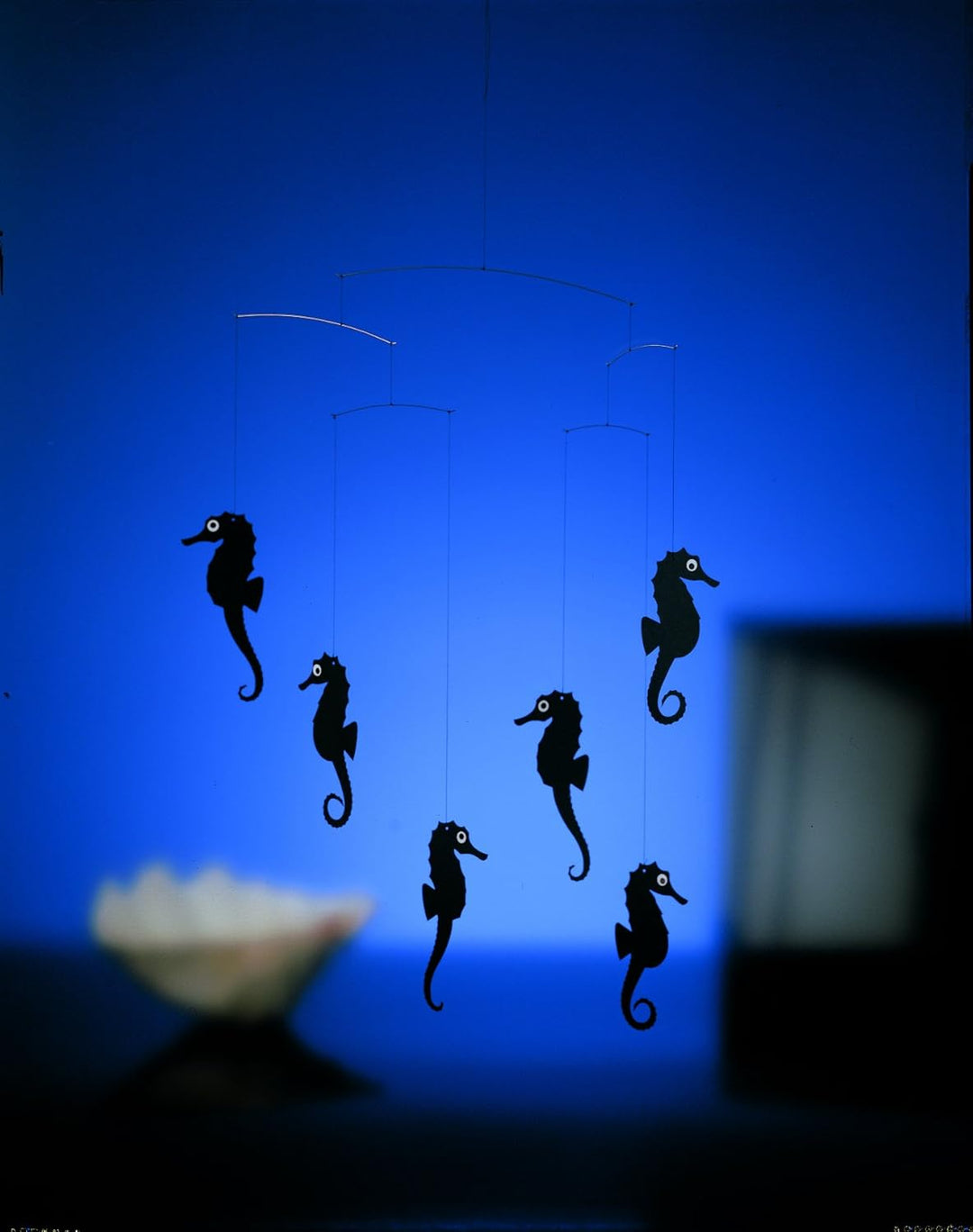 Flensted Mobiles Sea Horse Mobile, black black 57x40cm schwarz, schwarz