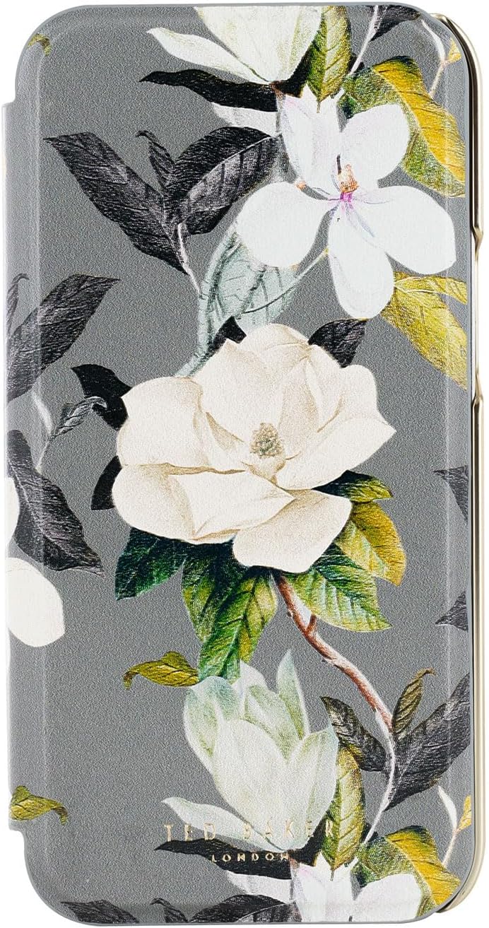 Ted Baker Opal Spiegel-Folio-Schutzhülle für iPhone 14 Pro, Grau, iPhone 14 Pro