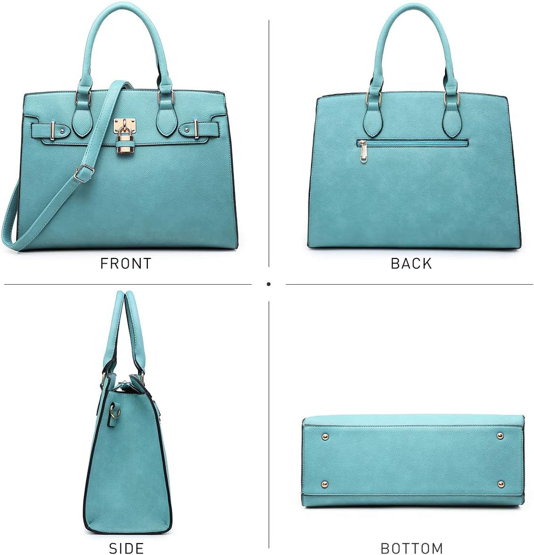 Dasein Women Handbags and Purses Ladies Shoulder Bag Top Handle Satchel Tote Work Bag with Matching