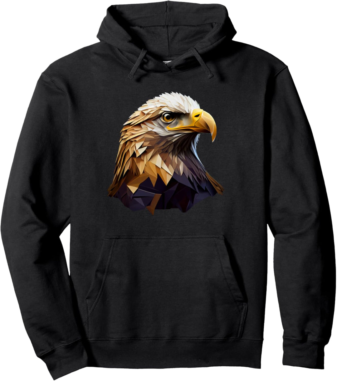 echte Adler Seeadler Weisskopfadler Steinadler Polygon Adler Pullover Hoodie