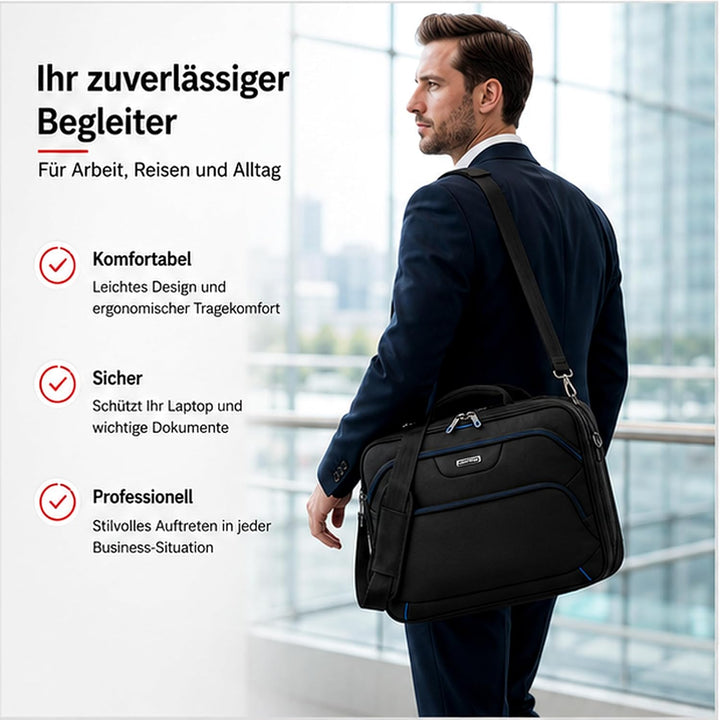 Laptoptasche Executive Line Lima, aus Polyester, ca. 44 x 31 x 13 cm, schwarz