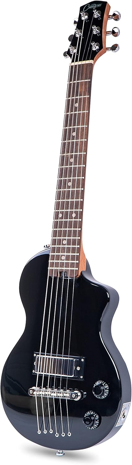 Carry-on by Blackstar Mini Jet Black E-Gitarre - Perfekt für Kinder und Erwachsene, Anfänger und Rei