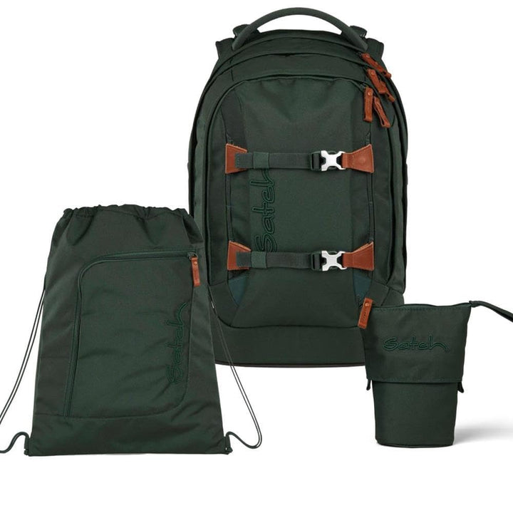 Satch Pack Pencil Slider Light Edition Schulrucksack Set 3tlg. inkl. Sportbeutel (Nordic Forest), No