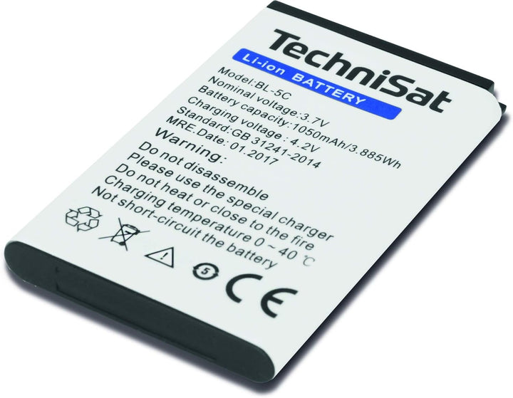 TechniSat Digitradio 1 S - tragbares Stereo DAB Radio mit Akku Silber/schwarz & Akku zu DIGITRADIO 1