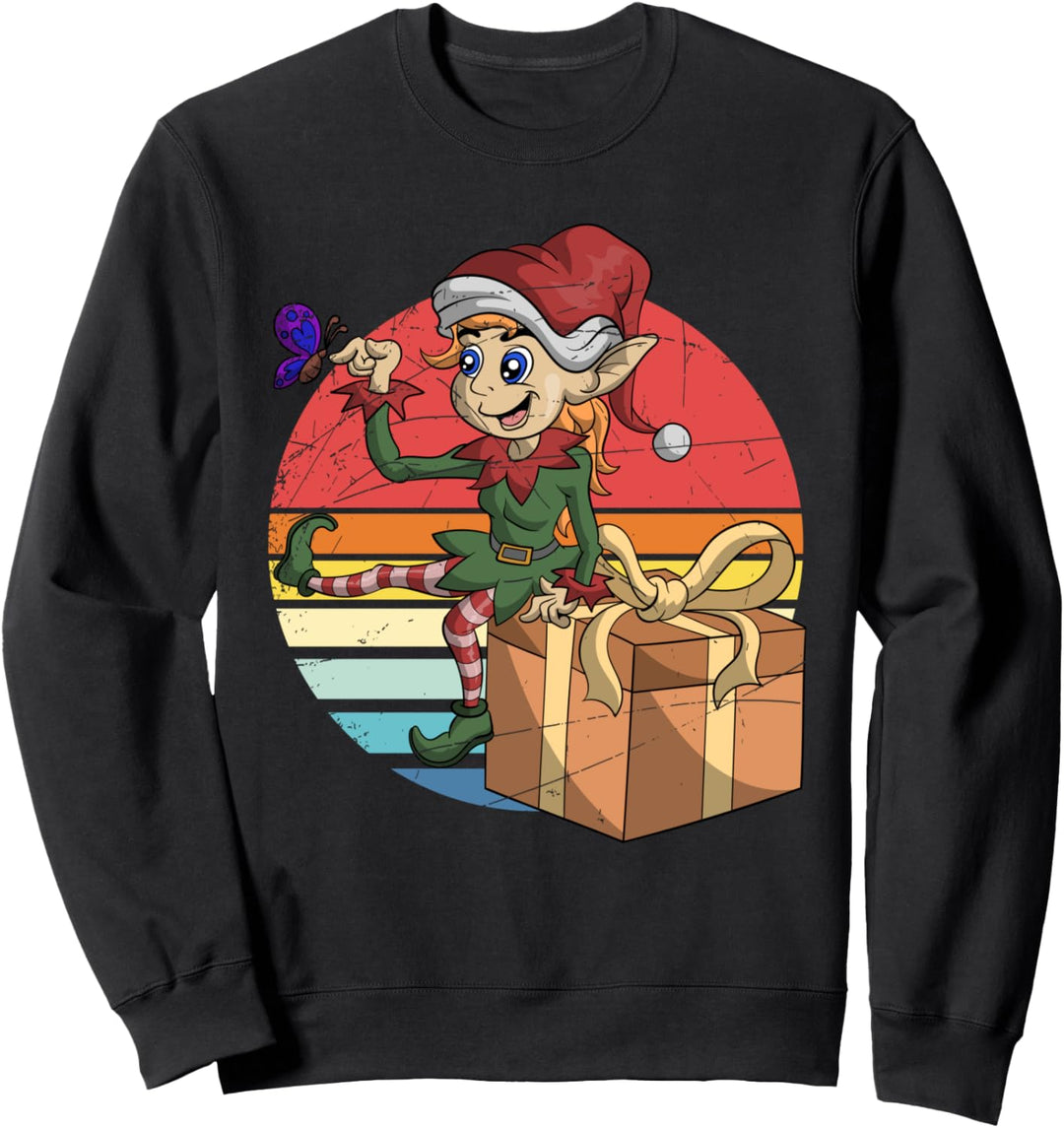 Elfe Geschenk für Jungen Mädchen Weihnachts Sweatshirt