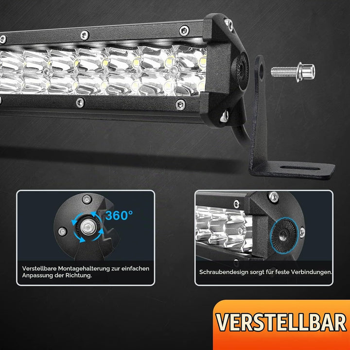 SKYWORLD Led Arbeitsscheinwerfer Bar 20" 50CM 144W Strahler Led Scheinwerfer 12V 24V Offroad Zusatzs