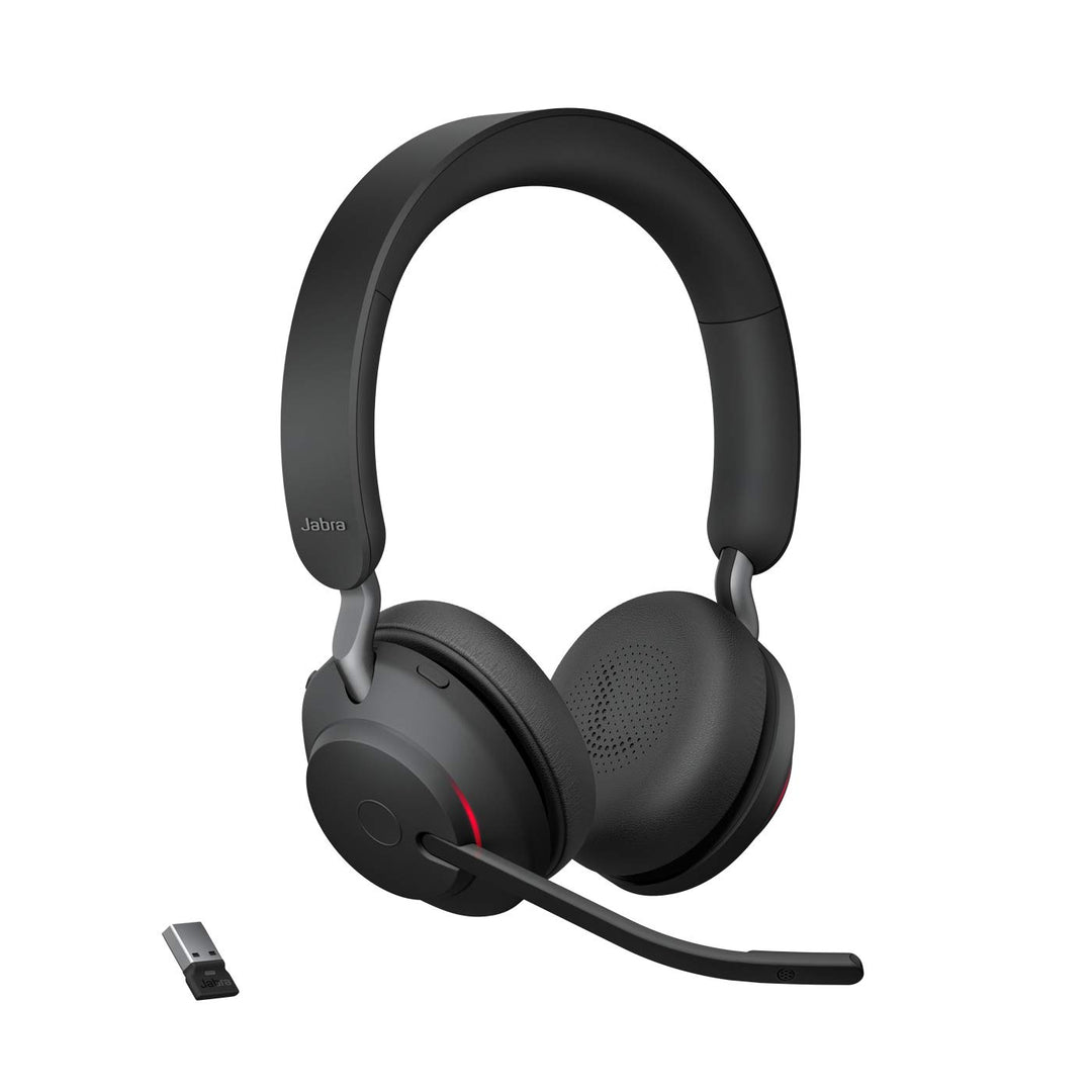Jabra Evolve2 65 Wireless PC Headset – Noise Cancelling UC Certified Stereo Headphones With Long-Las