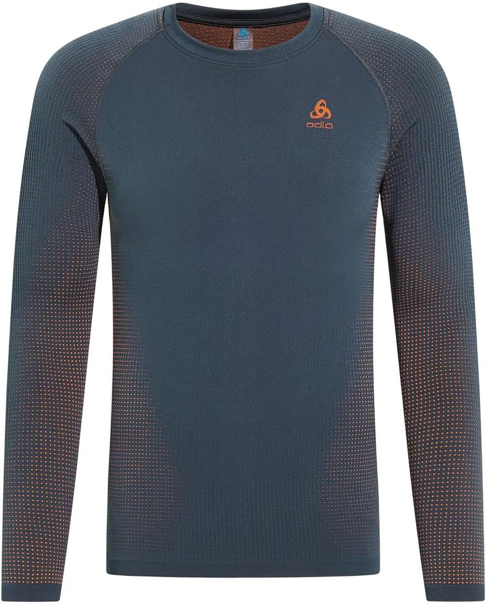 Odlo Herren Performance Warm Eco_196192 Funktionsunterwäsche Langarm Shirt (1er Pack) XL India Ink,