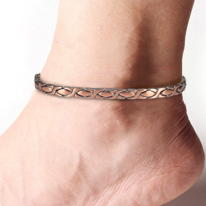 Trendige Kupfer-Fusskettchen für Frauen, reines Kupfer-Schmuck, weibliche Fusskettchen, Frauentagsge