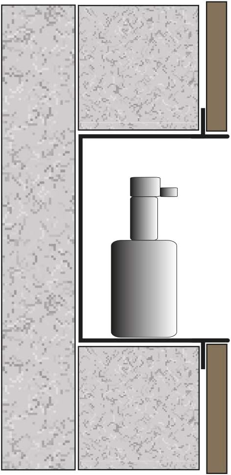 Bernstein Wandnische BS603010 60 x 30 x 10 cm randlos aus Edelstahl in Schwarz, befliesbare Duschnis