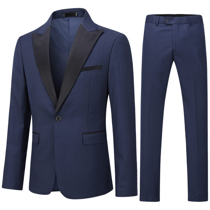 YOUTHUP Anzug Herren 2 Teilig Regular Fit Peak Lapel Anzüge 1 Knopf Hochzeit Herrenazug Hochzeit Sak