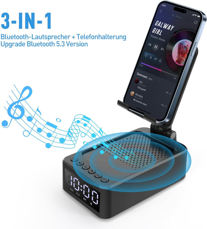 ZOOI Geschenke für Männer Weihnachten Geschenke für Papa, Bluetooth Lautsprecher mit Handyständer, G
