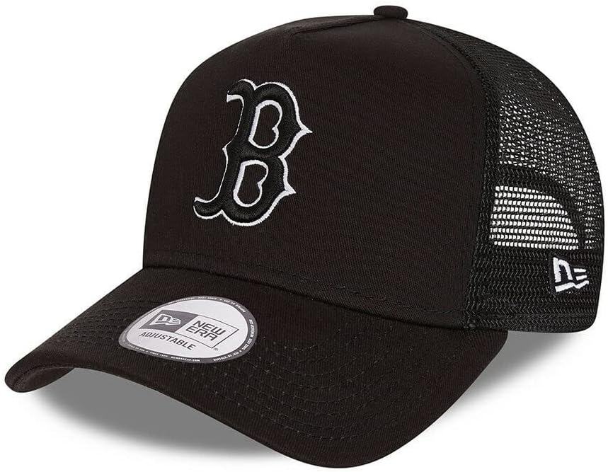 New Era Boston Red Sox Tonal Mesh A-Frame Adjustable Trucker Cap Red-Sox-1 55-59, Red-Sox-1 55-59
