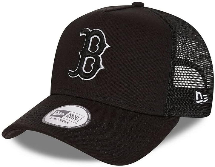 New Era Boston Red Sox Tonal Mesh A-Frame Adjustable Trucker Cap Red-Sox-1 55-59, Red-Sox-1 55-59