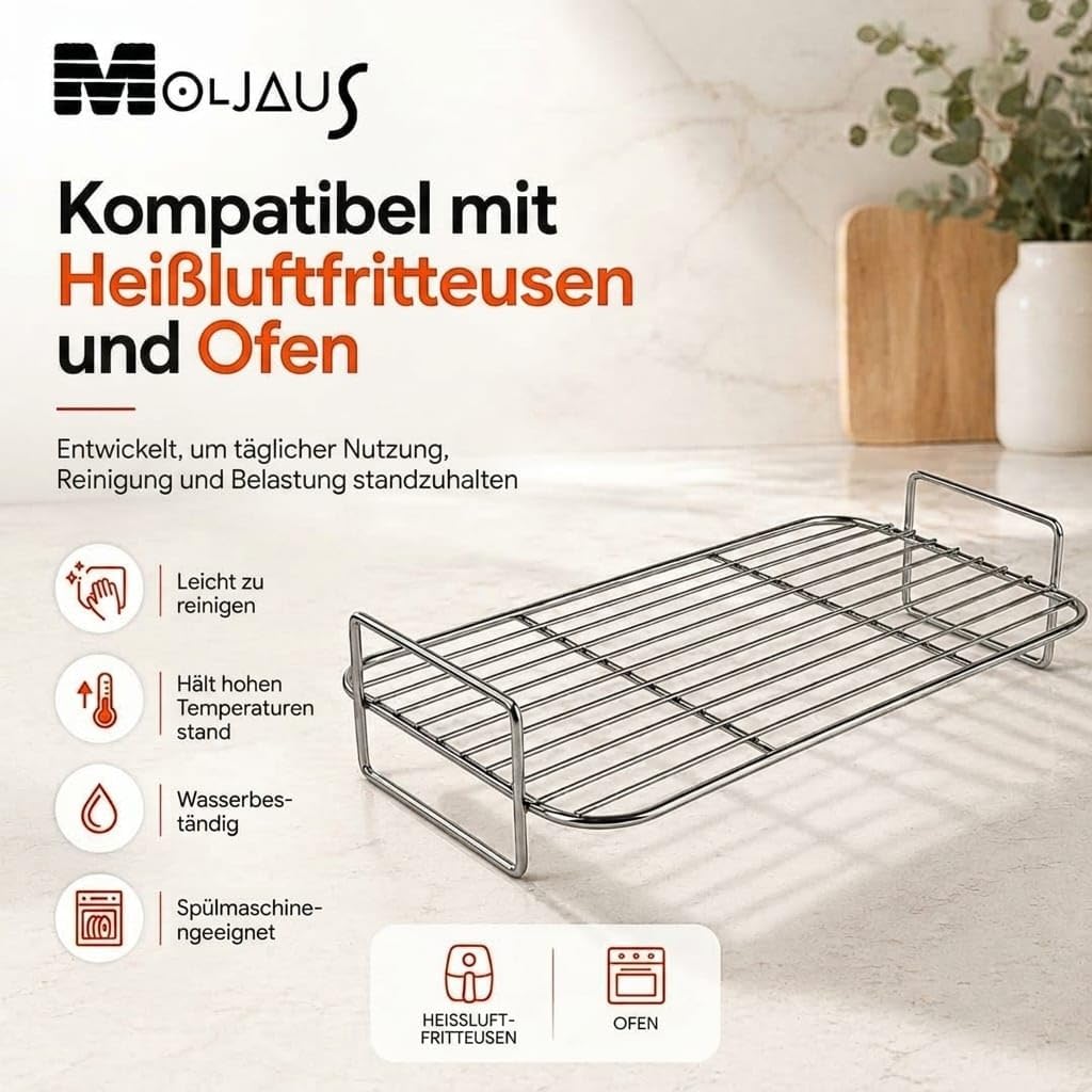 Gitter für Heissluftfritteuse kompatibel mit Ninja Foodi Flexdrawer Dual Air Fryer 10,4L/COSORI Dual