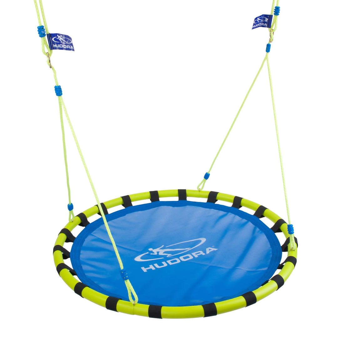 HUDORA Nestschaukel Aluminium, Belastbarkeit bis 120 kg, 120 cm, blau/gelb Blau/Gelb Single