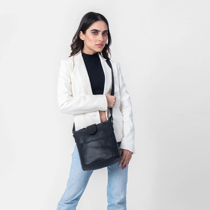 LEABAGS Leder Handtasche Damen I Premium Echtleder Umhängetasche I Damen Schultertasche I Damentasch