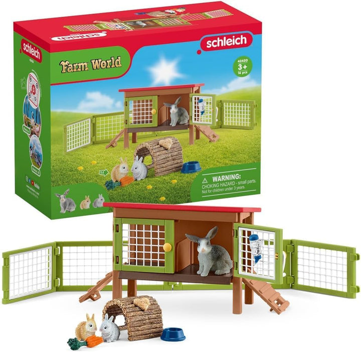 SCHLEICH 42658 Fütterung der Waldtiere, ab 3 Jahren, FARM WORLD - Spielset, 39 Teile & 42420 FARM WO