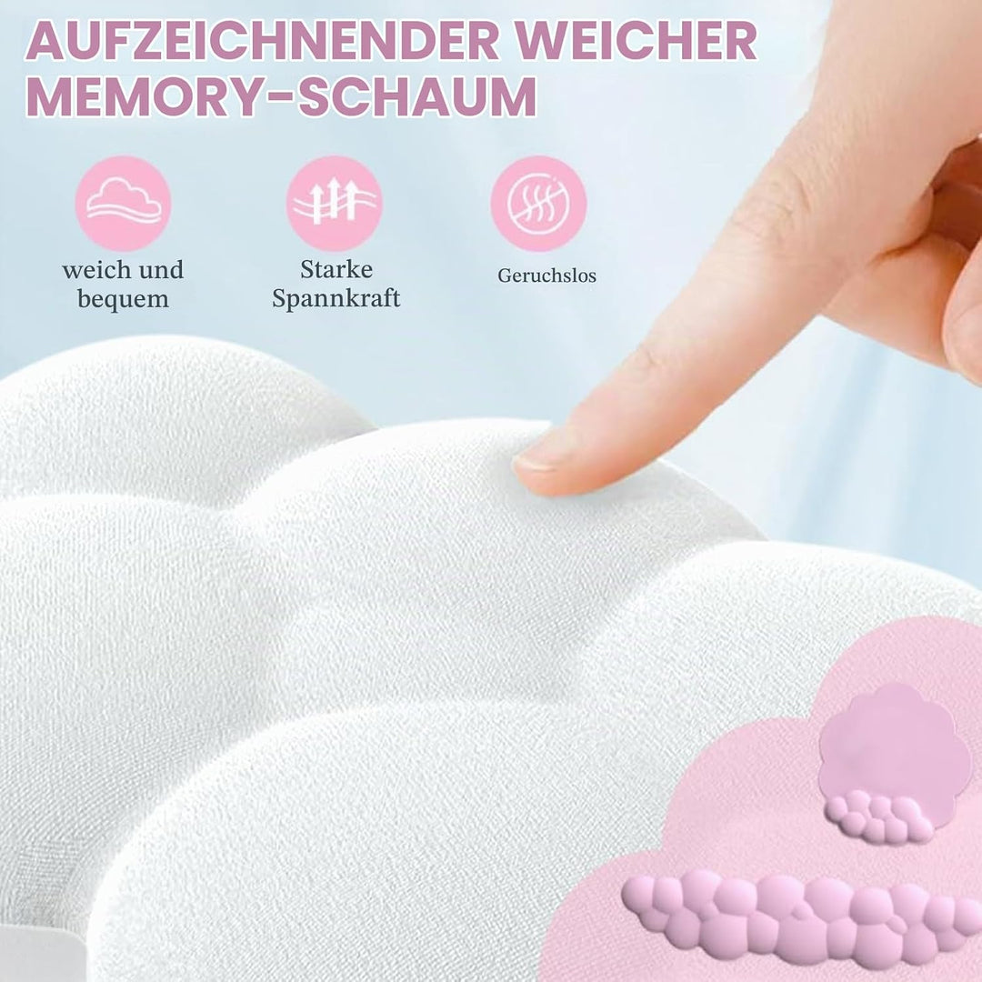 Delmkin Wolken Mauspad mit Handgelenkauflage Set Ergonomisch Mousepad Handgelenkstütze Tastatur Hand