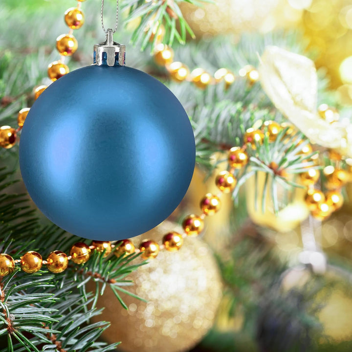 Relaxdays Weihnachtskugeln 100er Set, Weihnachtsdeko, glänzend, Christbaumkugel, Tannenbaumschmuck i