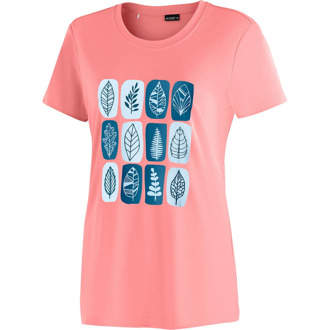 Maier Sports Damen Waltraut Print T-Shirt 38 Rot, 38 Rot