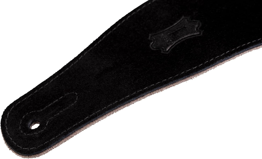 Levy's Gitarrengurt (Veloursleder, ca. 6,4 cm breit) schwarz, Schwarz