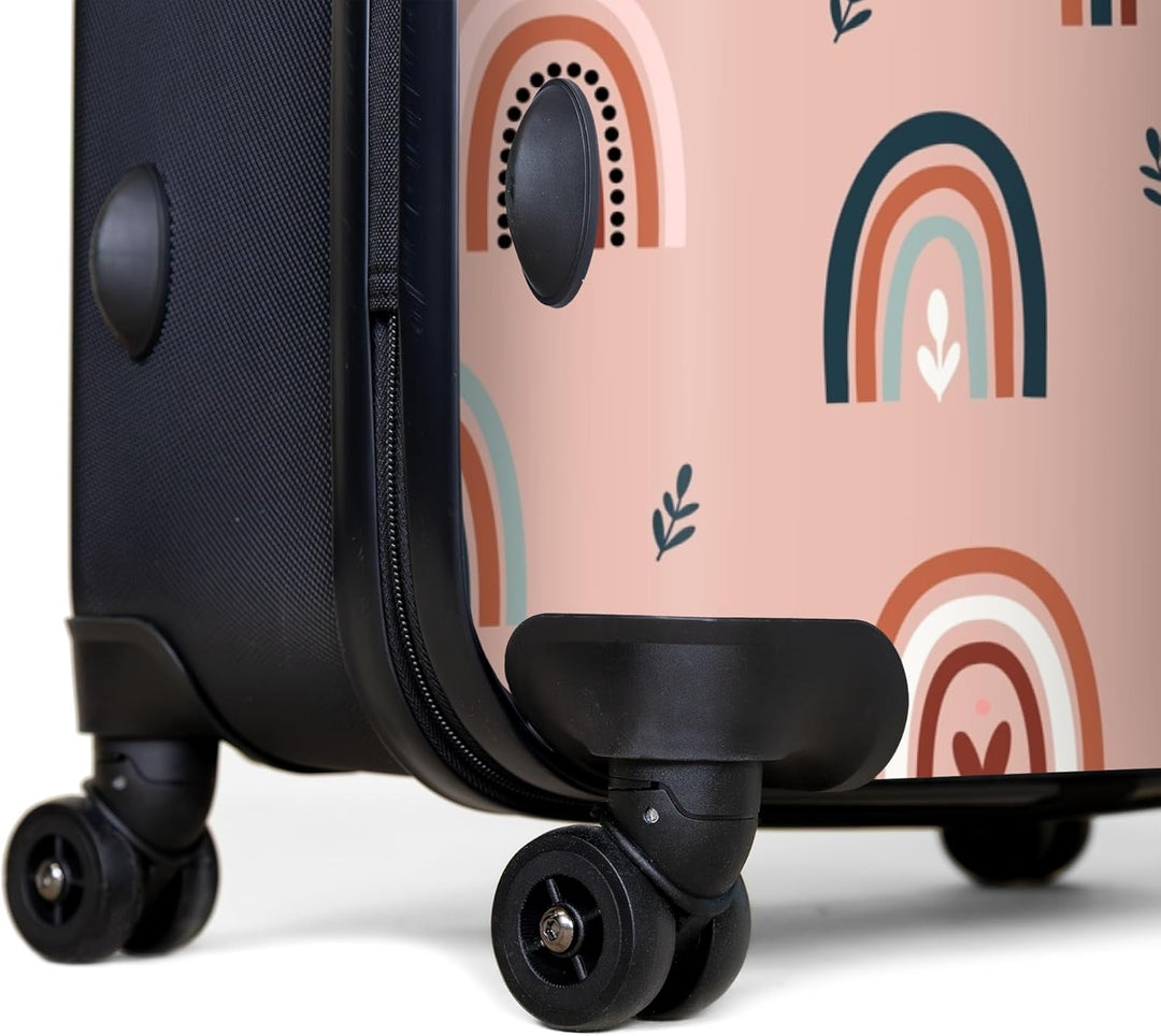 NoBoringSuitcases.com® Koffer XL Gross 77x51.5x28 cm Hartschale Reisekoffer 4 Rollen Leicht Koffer T