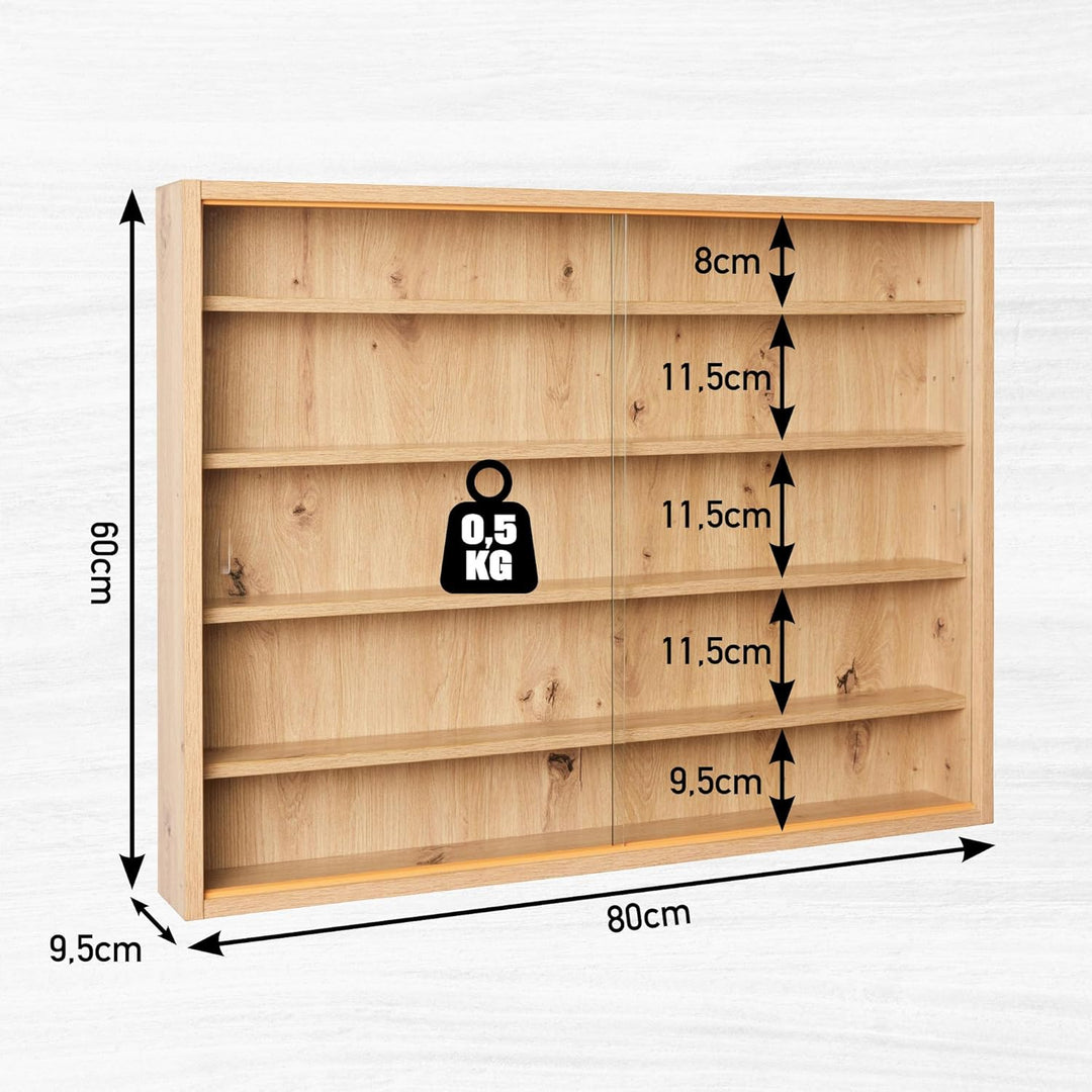 Inter Link - Sammlervitrine - Hängevitrine - Wandregal - Glasvitrine - Wandvitrine - Hängeregal - Sc