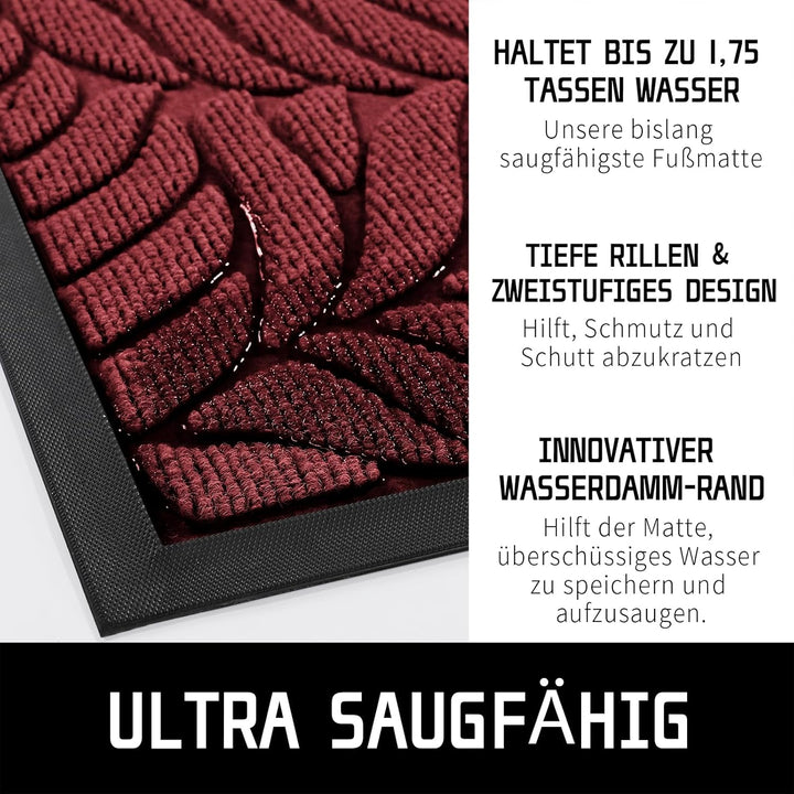 Yimobra Fussmatte, 92 x 61 cm, rutschfeste Sauberlaufmatte für draussen – Premium Fussmatte gegen Sc