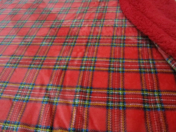 Decke oder Decke aus weicher Mikrofaser, Design Schoko, Rückseite Lammfell, in allen Grössen, Farben