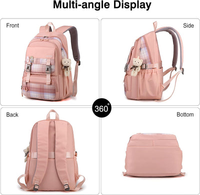 FANDARE Schulrucksack Schulrucksack Schultasche Herren Damen Rucksack Schulranzen für Outdoor Reise