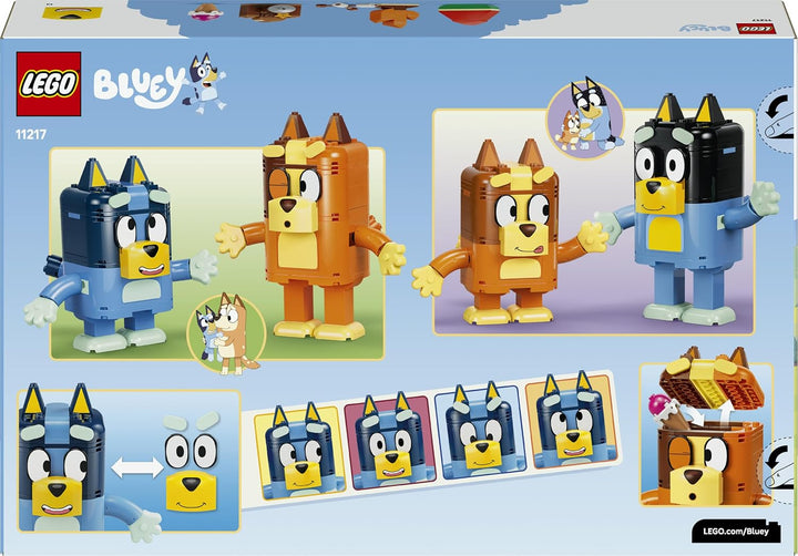 LEGO Blueys Familie Steinen - Lernspielzeug inkl. 4 Figuren mit verschiedenen Gesichtsausdrücken &amp; Z