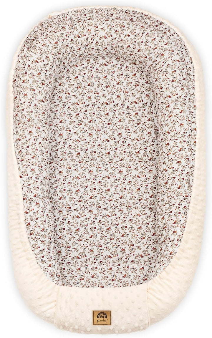 PIMKO Babynest 2 seitig Minky Babynestchen für Baby Kuschelnest Babykokon für Säuglinge und Neugebor