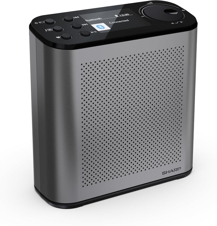SHARP DR-P530(GY) Osaka Tragbares Digitalradio – DAB+/FM, Bluetooth 5.3, BestTune, 120 Senderspeiche