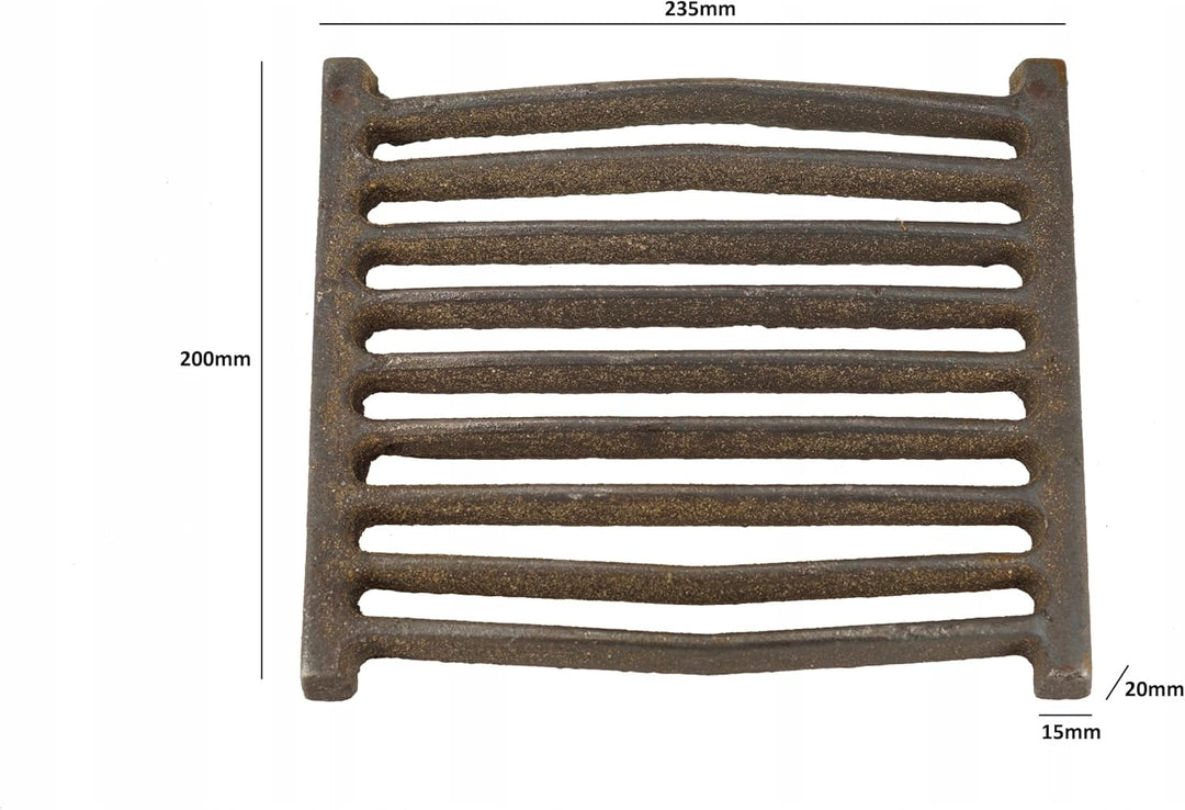 Gusseisen Kaminofen-Rost – Ersatz-Rost für Kamin, Ofen, Grill oder Küchenofen – Robuster Einsatz 235