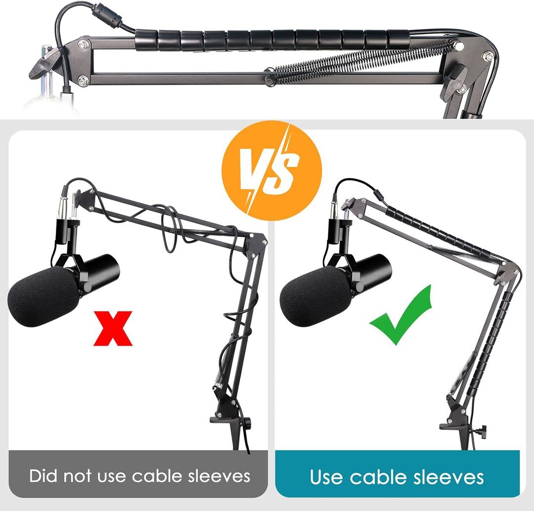 YOUSHARES SM7dB Mikrofonarm mit popschutz - Microphone Schwenkarmständer kompatibel mit Shure SM7dB
