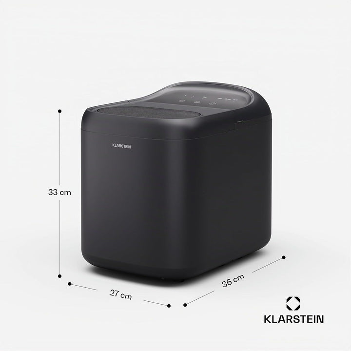 Klarstein SparkIce Eiswürfelmaschine, 15 kg/Tag, Eiswürfel in 6 Min., Touchpad, 2 Eiswürfelgrössen,