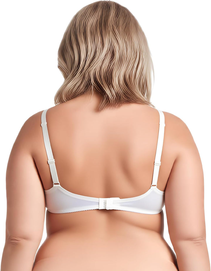 Curve Muse Übergrösse Ungefüttert Bügel Spitzen-BH mit gepolsterten Schultergurten-2er Pack 75B Elfe