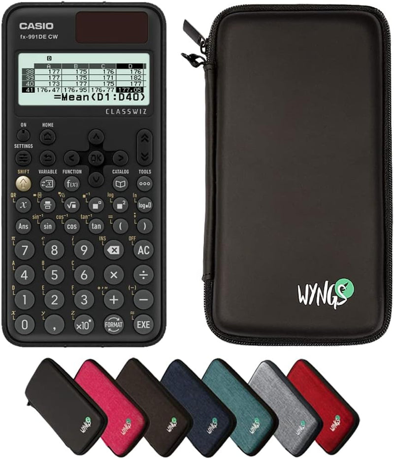 CALCUSO Sparpaket: Casio FX-991DE CW ClassWiz technisch-wissenschaftlicher Schulrechner + WYNGS Schu