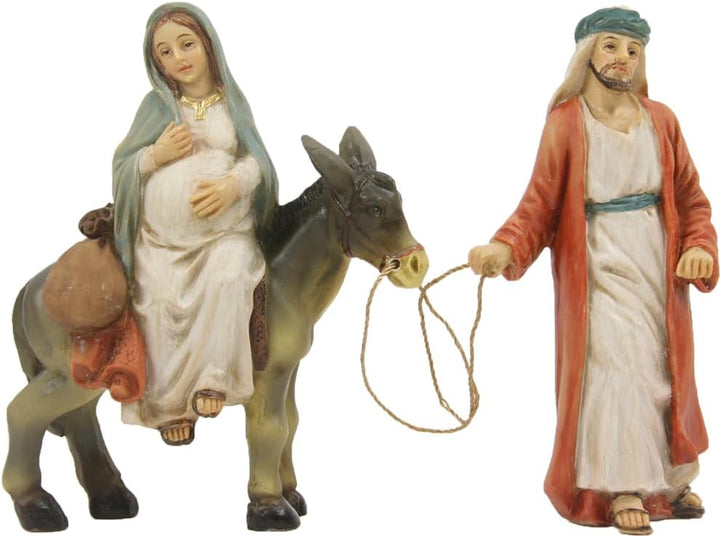 FADEDA 2X Herbergssuche/Höhe:9 cm/handbemalt/detailgetreue Krippen Figuren - Weihnachten Tisch Dekor